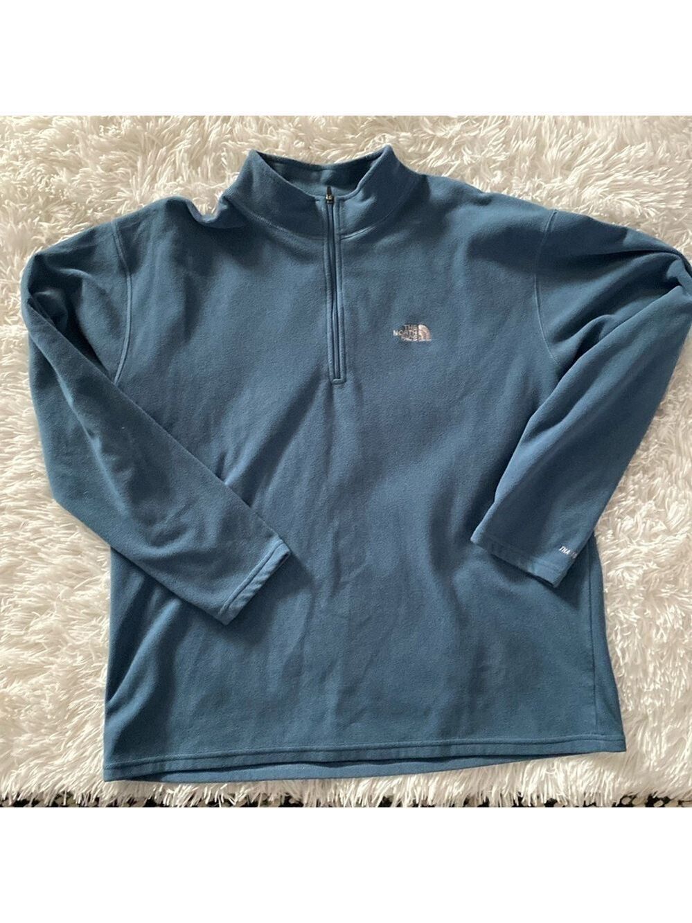 The North Face micro fleece blue pullover